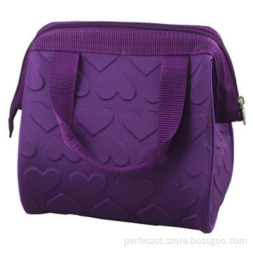 Lunch Bag Neoprene, Fashionable Design, Molded Patterns with Hard Frame for Convenience